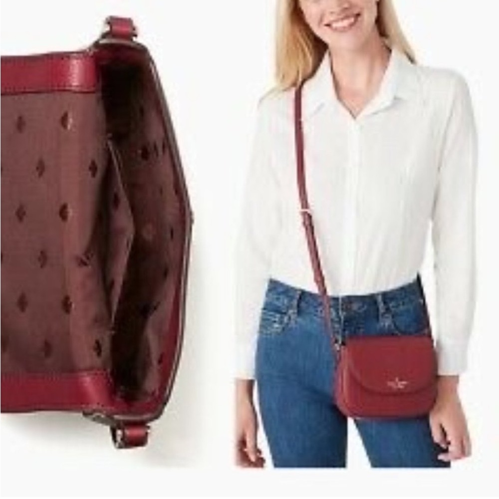 Deep Red/Purple Kate Spade Crossbody bag